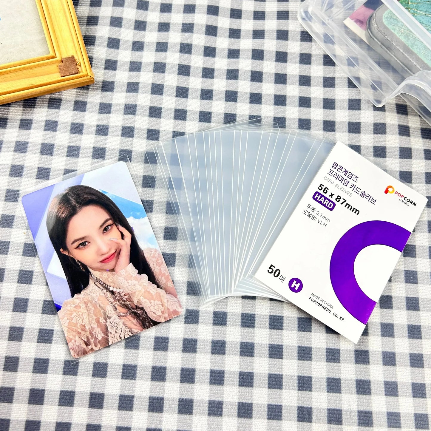 50-600Pcs Binder Photocard Transparent Kpop Idol Card Protective Sleeve Film Poker Protector Game Photos Holder Popcorn Sleeves