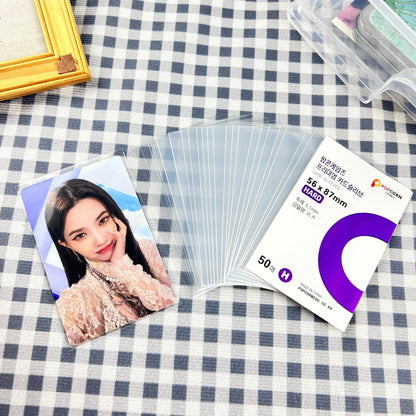50-600Pcs Binder Photocard Transparent Kpop Idol Card Protective Sleeve Film Poker Protector Game Photos Holder Popcorn Sleeves