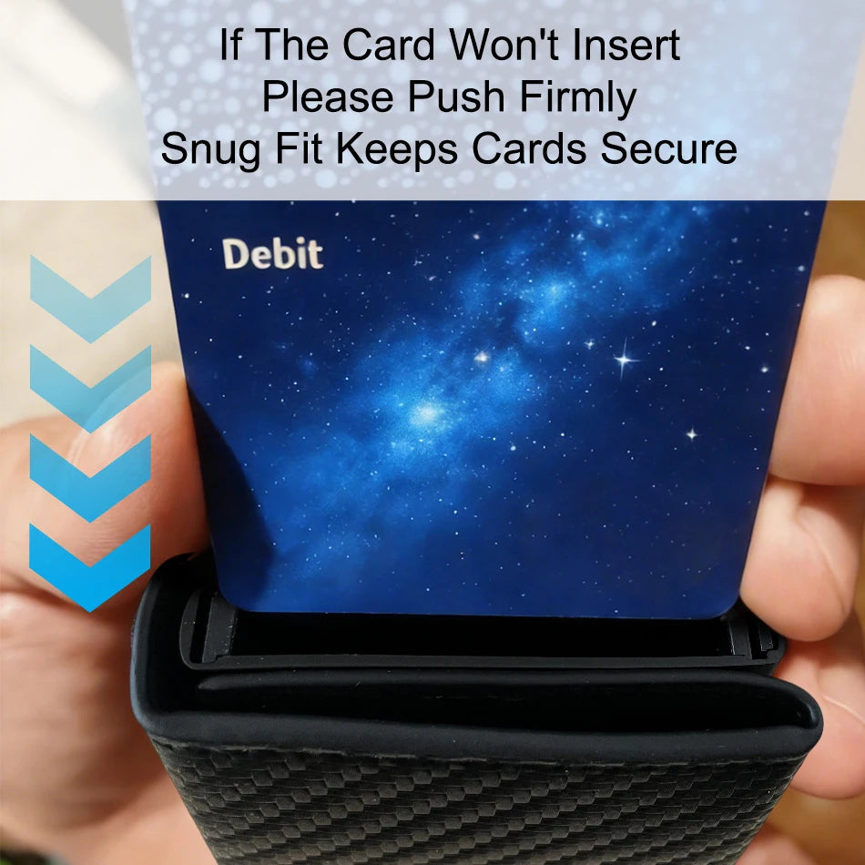 Rfid Wallet Credit Card Holder Luxury Business ID Holder Card Slim Pop Up Metal Minimalist Purse Smart Money Bags with Zipper