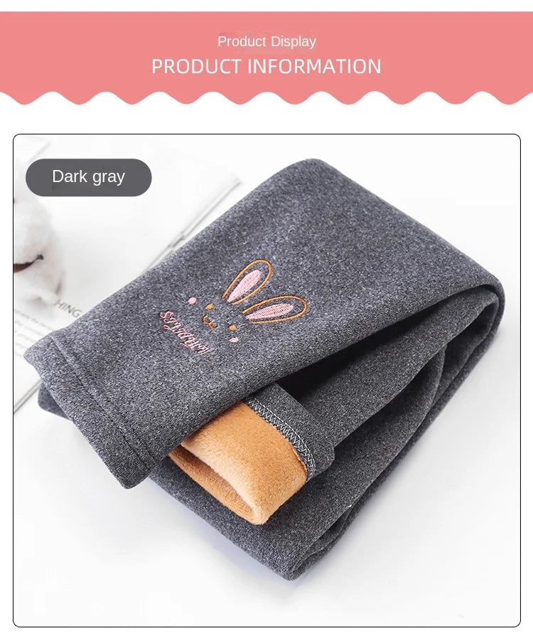 Autumn Winter Children Girl's Legging Thicken Warm Kids Girl Warm Plush Legging Trousers Elastic Waist Leggings Kids Pants