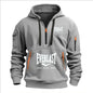 Fashion autumn and winter men's brand clothing multi-zipper design printed hoodie casual sweatshirt loose hooded jumper