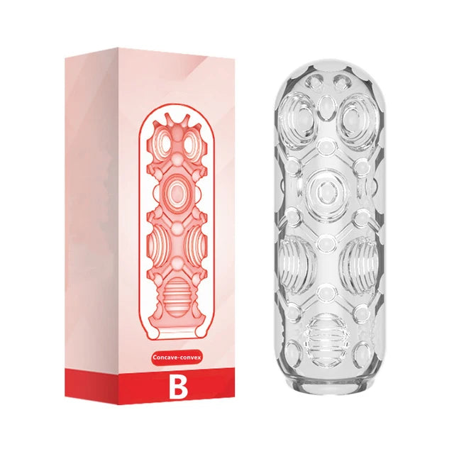 Masturbation Cup For Men Simulated Soft Vagina Transparent Adult Endurance Exercise Adult Vacuum Aircraft Pocket Cup Male SexToy