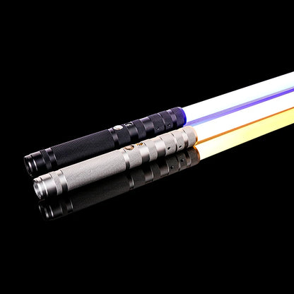 RGB Metal Lightsaber Dueling Smooth Swing Sword Sabre De Luz 16 Color Changing 16 Sounds FOC Rave Flashing Toy