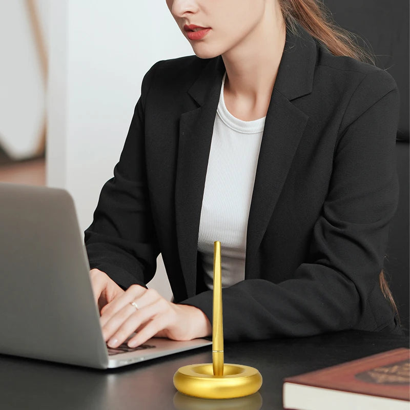 New Creative Aluminum Alloy Magnetic Levitation Self Supporting Signature Pen Business Office Swing Freely Not Fall Pen Gift Box