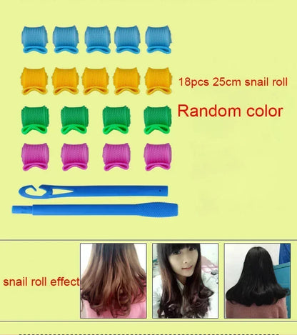 Heatless Hair Curles 10/12/18pcs No Heat Hair Rollers Volume Curles Women Hair Curlers Soft Flexirods Rolller Curling Hairs Tool