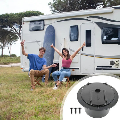 RV Cord Cover RV Electrical Cable Hatch RV Wire Organizer Cable Pass Through Covered Power Cord Hatch Round Accessory For