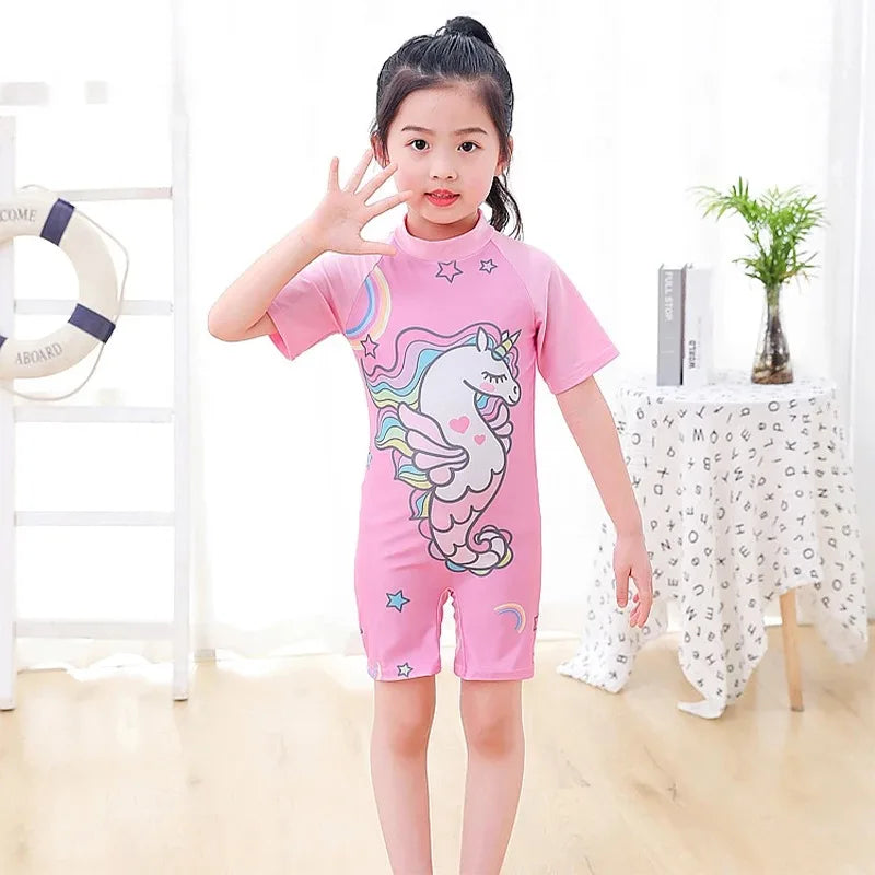 2-10T Summer Kids Boy Swimsuits Vacation Beach Pants Long sleeve Tops with Hat Toddler Sets Fashion Children Surfing Swim Suit