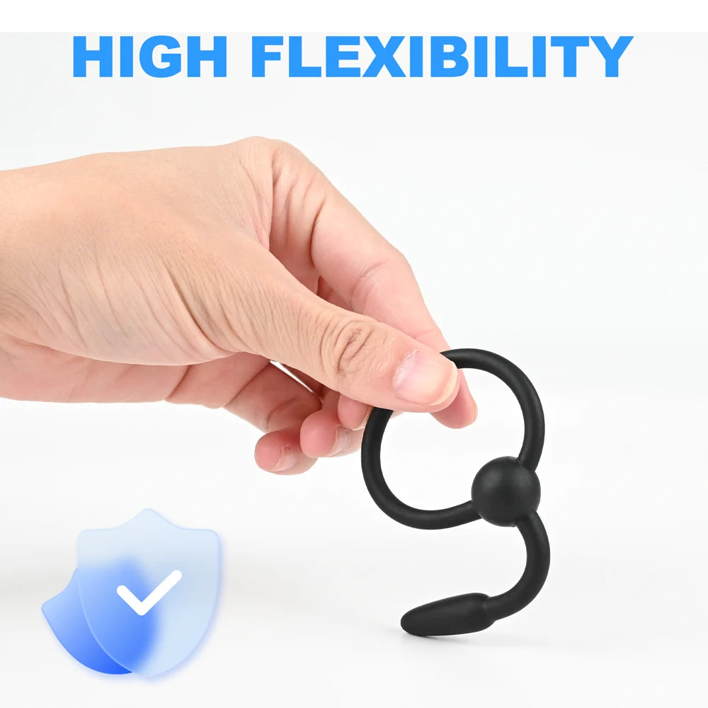 5 Sizes Soft Silicone Urethral Dilator Horse Eye Stick Penis Rod Male Masturbation Blockage Stimulator Catheter Sex Toys for Men