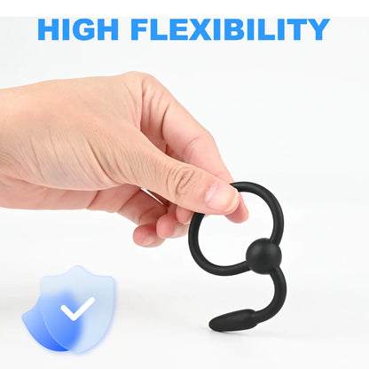5 Sizes Soft Silicone Urethral Dilator Horse Eye Stick Penis Rod Male Masturbation Blockage Stimulator Catheter Sex Toys for Men
