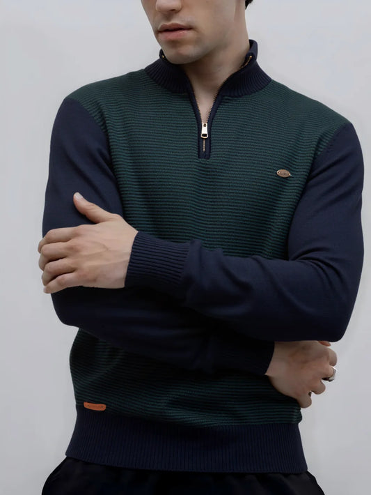 AIOPESON Men's Striped Sweater Solid Color Knit Pullover Warm Luxury Cotton Autumn Winter Casual Turtleneck Mens Sweaters