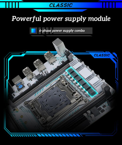 SOYO X99 Motherboard LGA 2011-3 Set Kit Xeon E5 2680 V4 CPU Processor 16G=1*16G DDR4 REG ECC RAM Memory M.2 NAME For Computer
