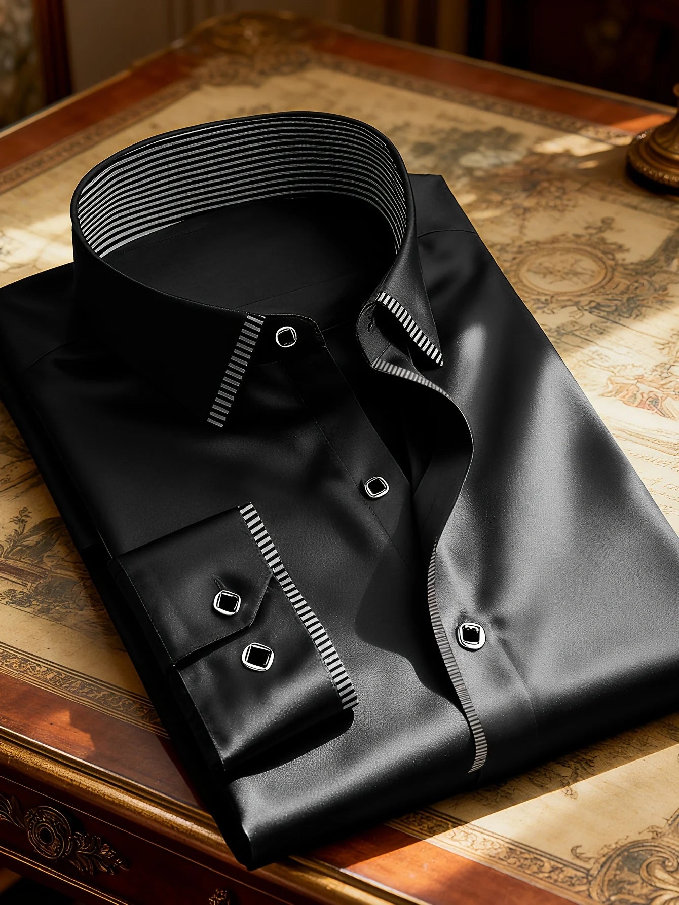 New Men Patchwork Shirt Fashion Dress Tuxedo Long Sleeve Smart Casual Four Season Man Micro Elastic Shirts