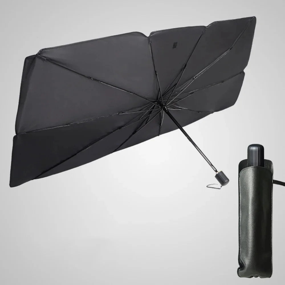 Car Sunshade Umbrella Front Windshield Silver Glue Sunshade Umbrella Uv Resistant Folding Car Umbrella Car Sunscreen Accessories