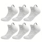 6/3/1 Pairs New Men Sports Running Fitness Flight Short Tube Socks Women's Towel Bottom Basketball Socks Solid Color Black Socks