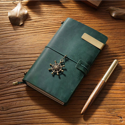 Fromthenon Leather TN Travel Notebook Handbook Diary First Layer Cowhide Diary Handbook Notes Handmade Loose-leaf Notebook