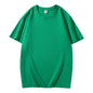 Cotton Short Sleeved T-shirt Summer Round Neck Loose and Base Shirt for Men Women Basic Tee