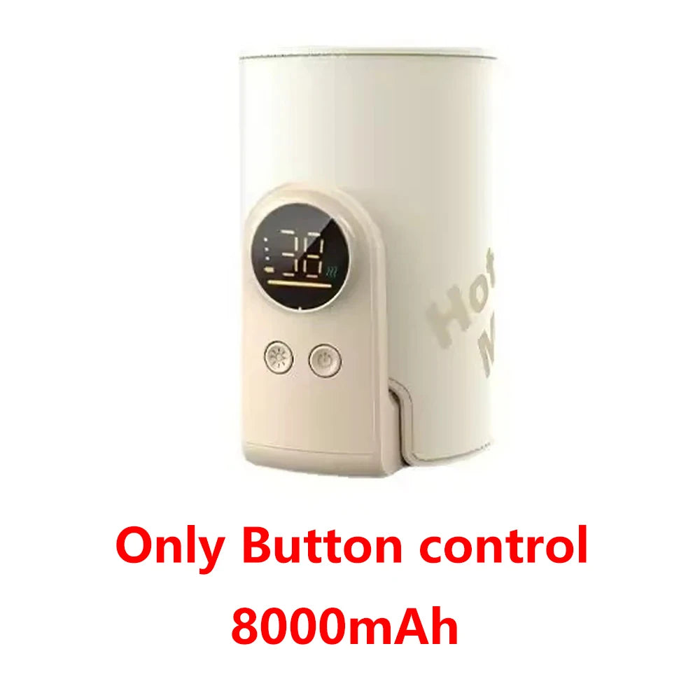 AiQUE 10000mAh USB Portable Milk Warmer for Baby Outdoor Constant Temperature Bottle Insulation Cover Hot Milk and Milk Heating