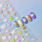 Line Flower Powder Blusher Love Heart High Quality Jelly Series Adhesive Nail Sticker Nail Art Decoration Decals Design T-2830