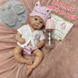 13Inch Bettie Silicone Reborn Doll With Open Mouth & 2 Sets Clothes Handmade Painted Skin Waterproof Reborn Doll