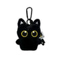 Cute Cartoon Plush Black Cat Keychain Bag Pendant Decoration Kawaii Stuffed Doll Toy Car Keyring Accessories Couples Gift