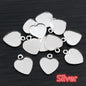 30pcs 12mm Stainless Iron Material Heart Blank Base Setting Fit 12mm Heart Cabochon Pendant Bezel Trays DIY Jewelry Findings