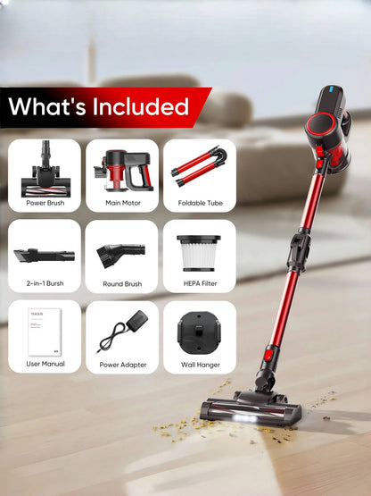 Cordless Vacuum Cleaner, 35KPA Handheld Vacuum Cleaner, Battery-powered Vacuum Cleaner For Pet Hair With 4000mAh Batteries, Handheld And Vertical Lightweight 6 In 1 Handheld Vacuum Cleaner, 40 Minutes Runtime, Large Dust Cup