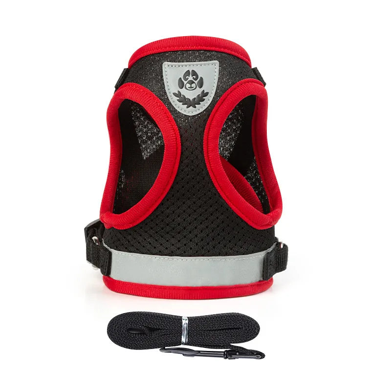 Dog Harness Vest Set for Small Medium Dog Harness Leash Puppy Cat Vest Harness Puppy Pet Kitten Leads Reflective Cats Collar