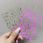 5D Hibiscus Flower Nail Embossed Sticker Lace Flower White Pink Petal Floral Self Adhesive Nail Art Slider DIY Elegant Romantic