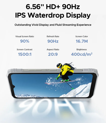 DOOGEE Blade10 Ultra Energy Rugged Phone Gemini AI 10.7mm Ultra-thin 6150mAh Battery Android 15 Widevine L1 Smartphone NFC
