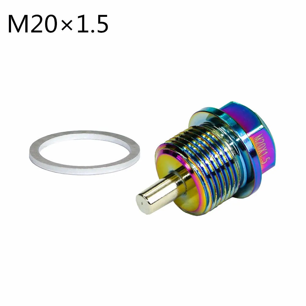 M12 M14 M16 M20*1.5 / 1.25 Neo Chrome Aluminum Magnetic Oil Drain Bolt Oil Sump drain plug nut Oil Drain Plug Magnetic
