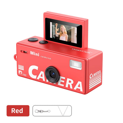 Ourlife Digital Camera 180° Flip Screen Selfile Keychain Camera Retro Support Memory Card HD Very Small Camcorder Video Recorder