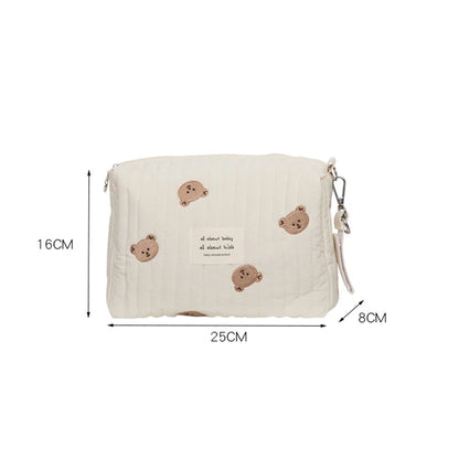 Fashion Printed Embroidery Diaper Bag, Multifunctional Baby Nappy Changing Tote, Large Capacity Stroller Organizer, Travel Mummy