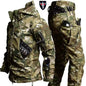 New Men's Winter Jacket Tactical  Sets Fleeced Sharkskin Windproof Waterproof Padding Suits Paintball Uniform Pockets Camo