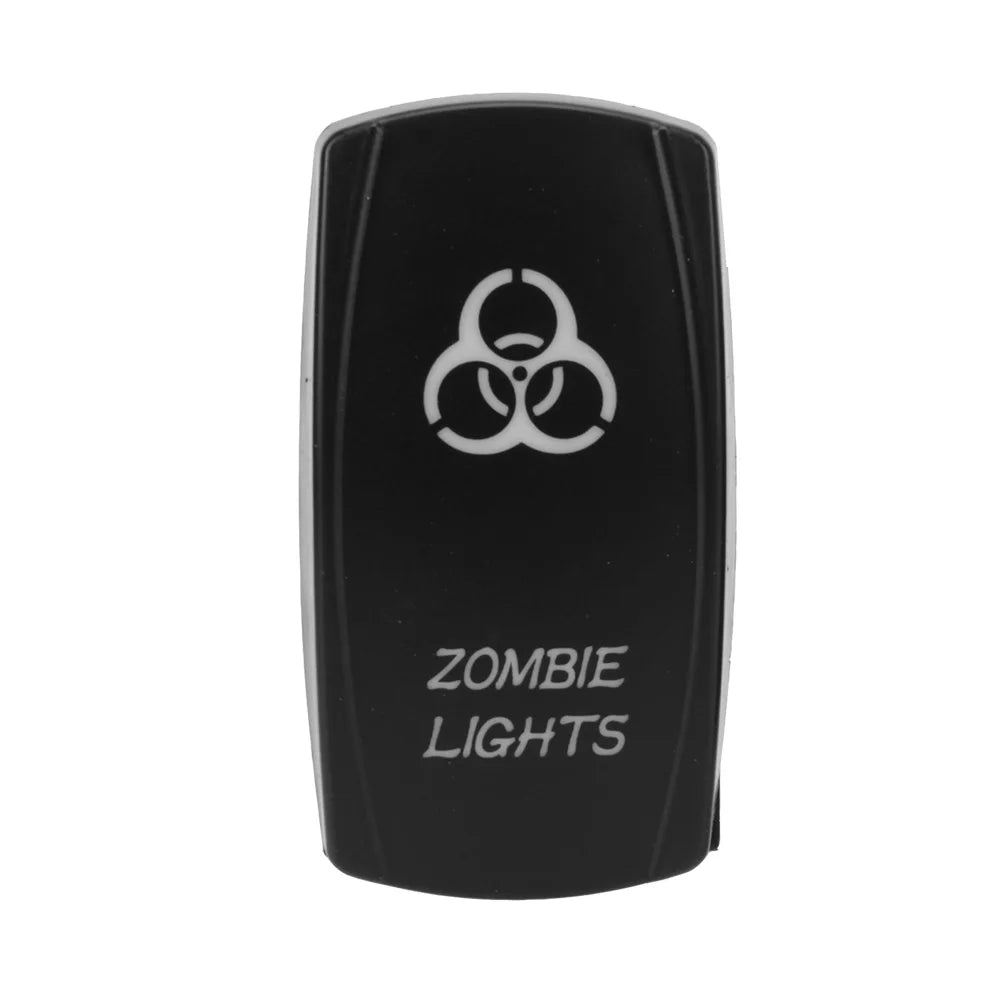 1pc 5 Pin Marine Switch SPST Carling Switch Car Boat Truck Rocker Switch 12V 24V ON-OFF Blue LED Waterpoof