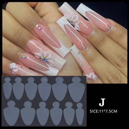 12pcs Manicure Paper Matte Paperless Tray Auxiliary For Nail Art Decorations Paperless Holder Extension Adhesive