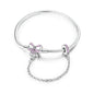 New Charm Bracelet 925 Silver Heart Shape Holy Mother Snake Chain Clasp Bracelet Fit Original Bead DIY Fashion Jewelry
