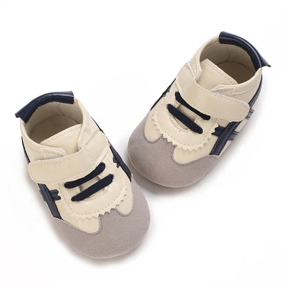 Spring and Autumn Fashion Stripes 0-1 Baby Shoes Baby Shoes Step Front Shoes Rubber Bottom Anti Slip Sneakers