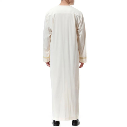 Middle East Ethnic Muslim Islamic Clothing Men Jubba Thobe African Dashik Ramadan Eid Abaya Arabic Kaftan Saudi Kimono Robe Gown