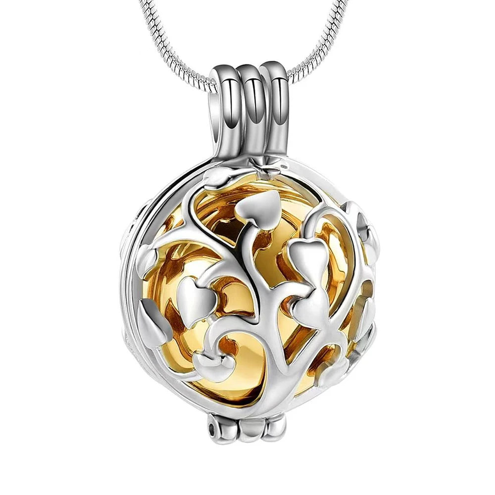 Cremation Locket Necklace Tree of Life Memorial Urn Jewelry For Ashes For Women Men Keepsake Pendant Necklace