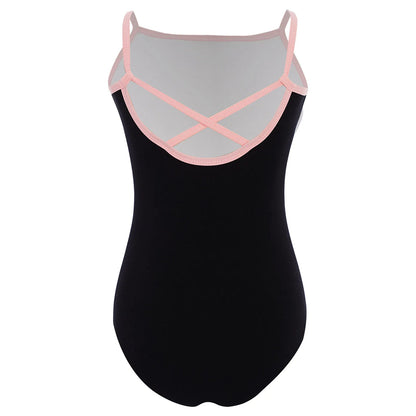 New Girls Ballet Leotards Kids Child Sleeveless Fairy Butterfly Wing Hollow Stitching Gymnastics Leotard Professional Stage Wear