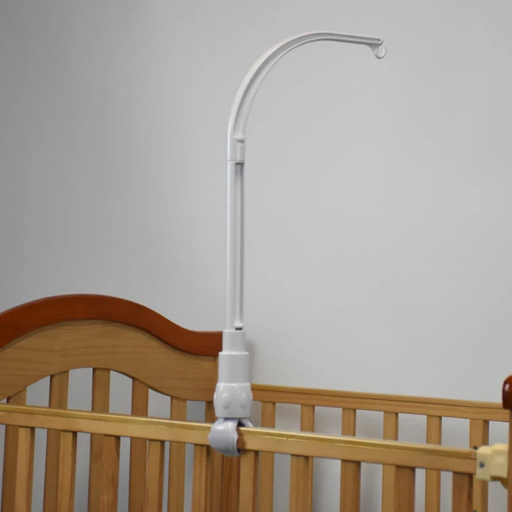 Baby Crib Hanging Rattle Toys Holder Arm Bracket Infant Mobile Bed Bell DIY Rotating Hanging Clip Holder Stroller Accessories