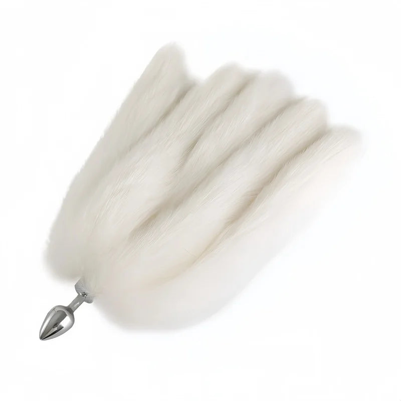 Sexy Multi Taile False Fox Tail with Separable Metal Butt Plug Anal Sex Toys for Couple BDSM Role Play Adult Products