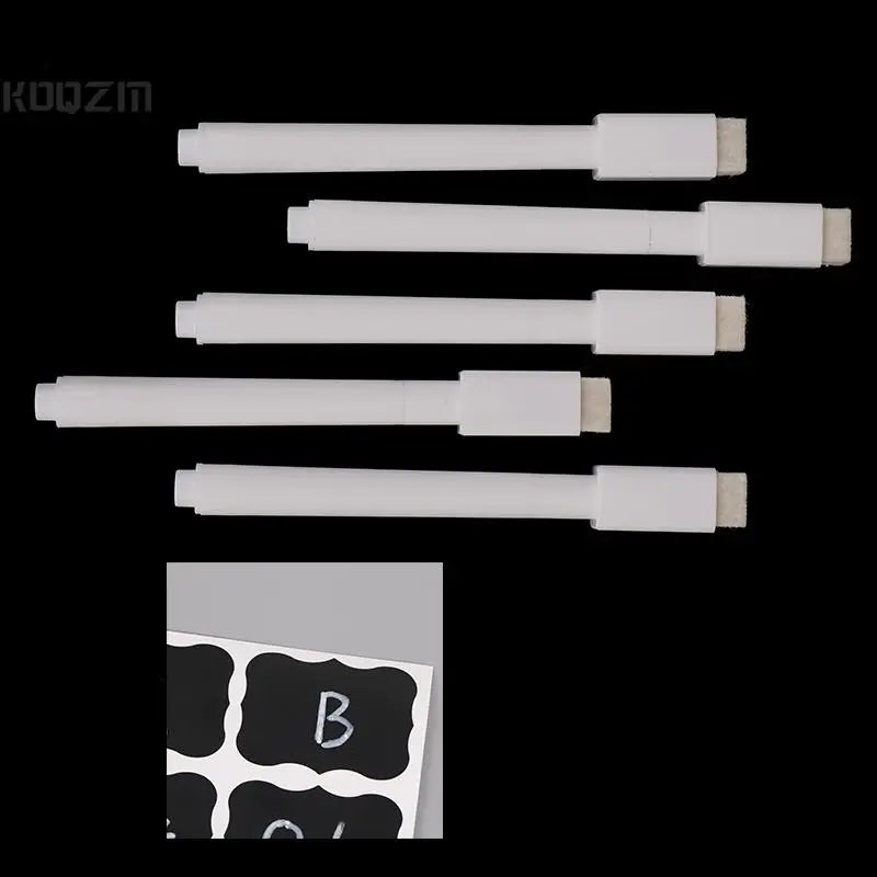 5Pcs  Erasable White Liquid Chalk Pen/Marker For Glass Windows Chalkboard
