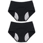 2pcs Women's Physiological Briefs Girl Menstrual Panties Ladies Period Leak Proof Panty Mid Waist Ice Silk Underwear