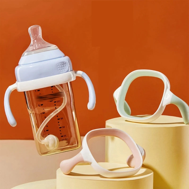 Classic Feeding Bottle Handles Soft Compatible Silicone Baby Nursing Bottles Handles Easy to Carry Handles for Hegen Bottle Size