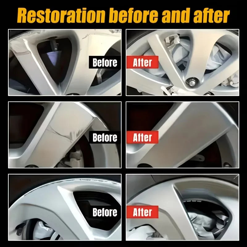 Wheel Hub Repair Paste, Professional Car Alloy Wheel Scratch Remover, Rust & Oxidation Cleaner, Auto Rim Refurbish Shine Restore