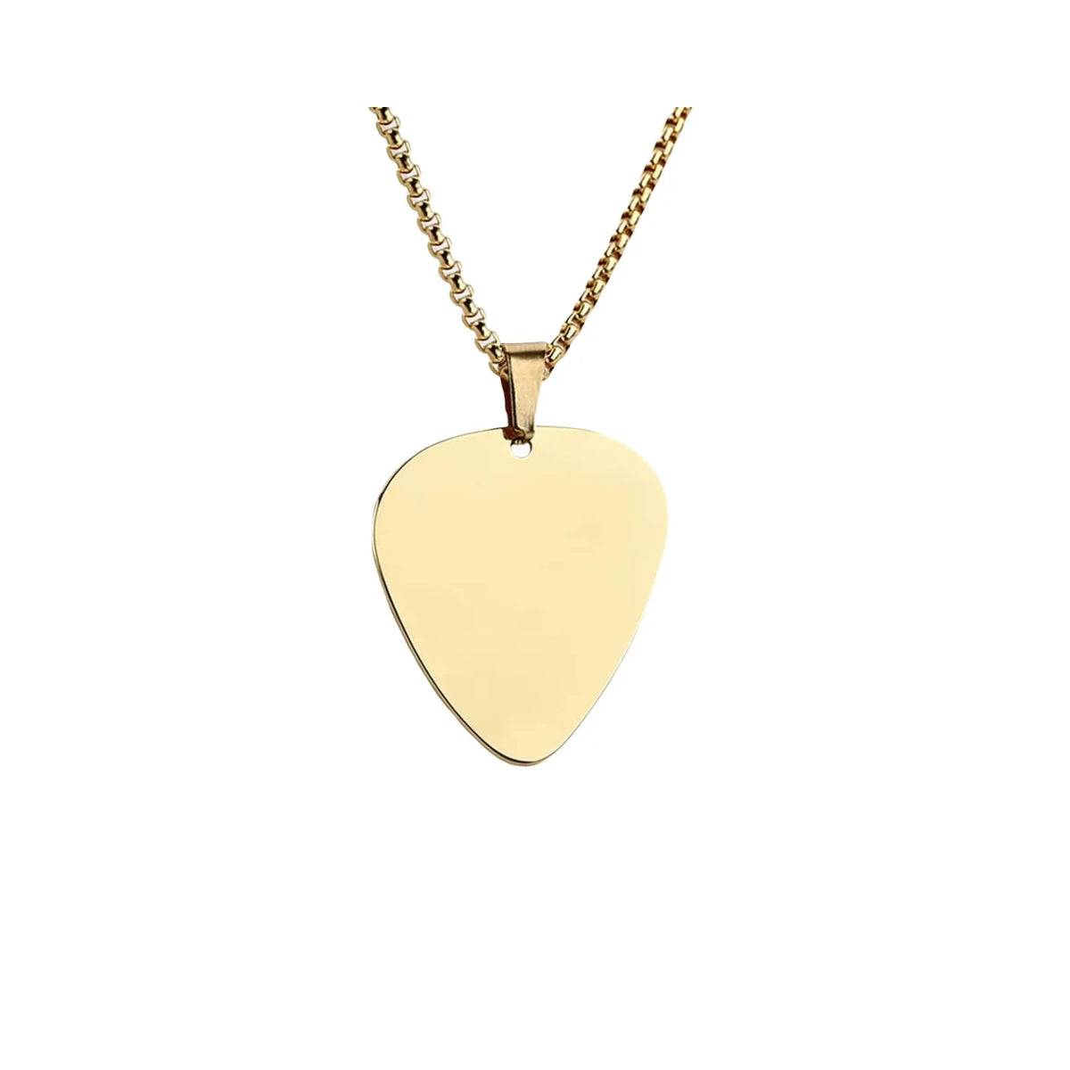 WLP Fashion Guitar Pick Personalized Pendant Stainless Steel Necklace for Men Women Custom Text Pattern Collar Necklace Jewelry