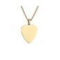WLP Fashion Guitar Pick Personalized Pendant Stainless Steel Necklace for Men Women Custom Text Pattern Collar Necklace Jewelry