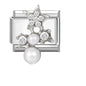 Zircon Pearl Heart Bow Candy Flower Butterfly Italian Charm Links Fit 9mm Stainless Steel Bracelet Personalized DIY Making Gifts