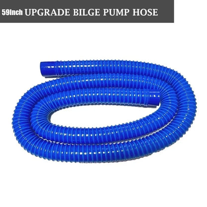 Bilge Pump Hose, 1-1/8 Inch Dia Bilge Pump Installation Kit, 6.5 FT Premium Quality Kink-free Flexible PVC Hose, 2 Stainless Ste